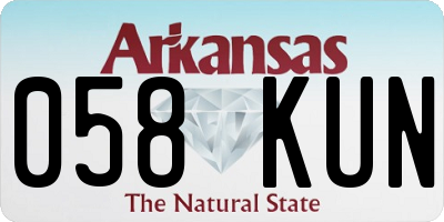 AR license plate 058KUN