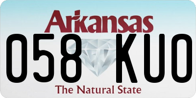 AR license plate 058KUO