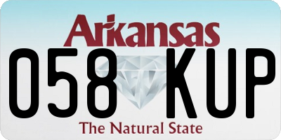 AR license plate 058KUP