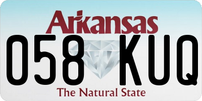 AR license plate 058KUQ