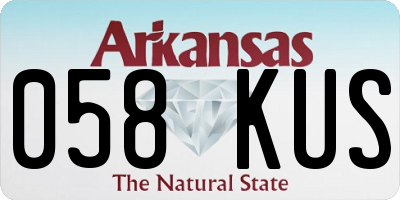 AR license plate 058KUS