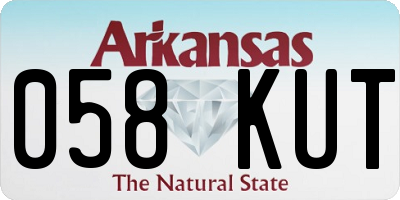 AR license plate 058KUT