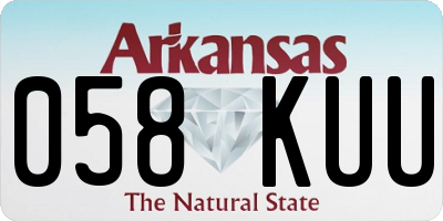 AR license plate 058KUU