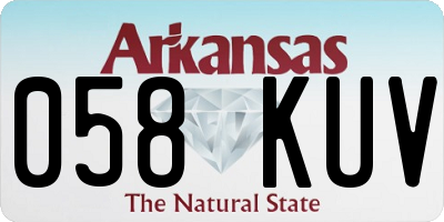 AR license plate 058KUV