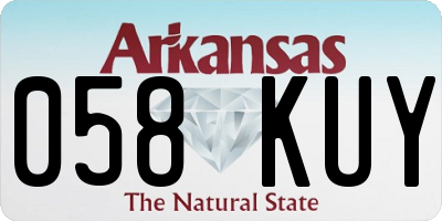 AR license plate 058KUY