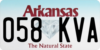 AR license plate 058KVA