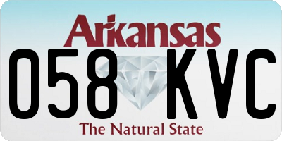 AR license plate 058KVC
