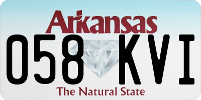 AR license plate 058KVI