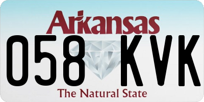 AR license plate 058KVK