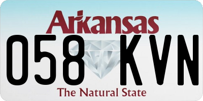 AR license plate 058KVN