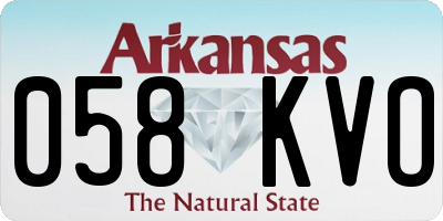 AR license plate 058KVO