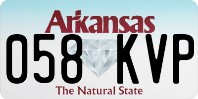 AR license plate 058KVP