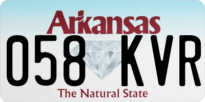 AR license plate 058KVR