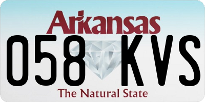 AR license plate 058KVS