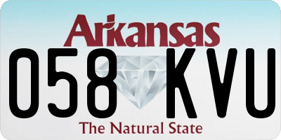 AR license plate 058KVU