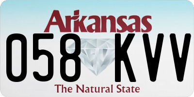 AR license plate 058KVV