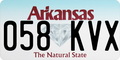 AR license plate 058KVX