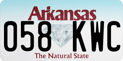 AR license plate 058KWC