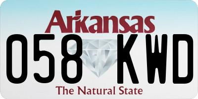 AR license plate 058KWD
