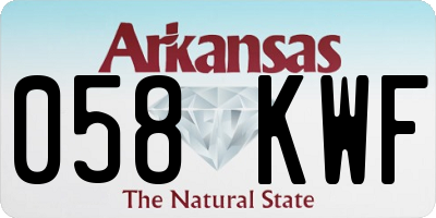 AR license plate 058KWF