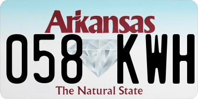 AR license plate 058KWH