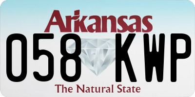 AR license plate 058KWP