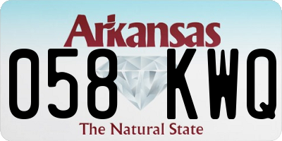 AR license plate 058KWQ