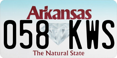 AR license plate 058KWS
