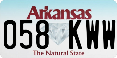 AR license plate 058KWW