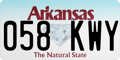 AR license plate 058KWY