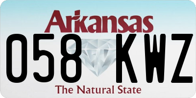 AR license plate 058KWZ