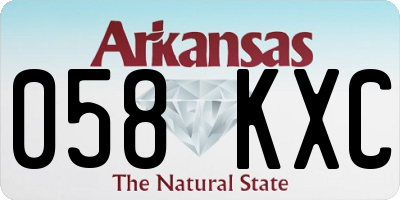 AR license plate 058KXC