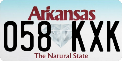 AR license plate 058KXK