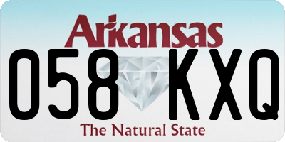 AR license plate 058KXQ