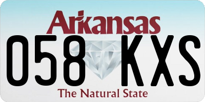 AR license plate 058KXS