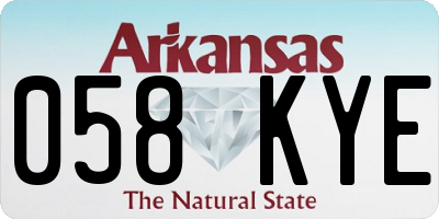 AR license plate 058KYE