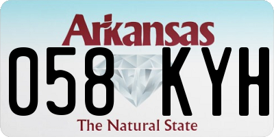AR license plate 058KYH