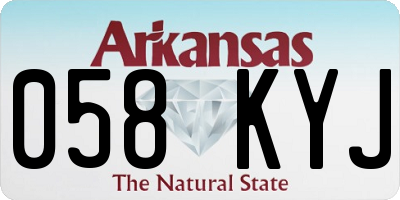 AR license plate 058KYJ