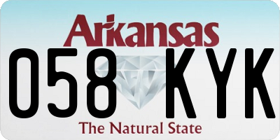AR license plate 058KYK