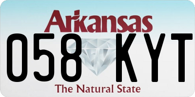 AR license plate 058KYT