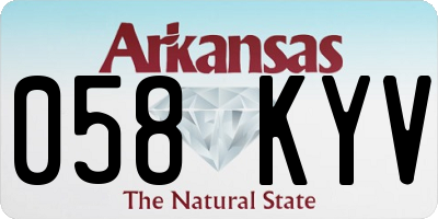 AR license plate 058KYV