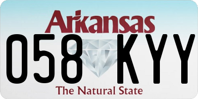 AR license plate 058KYY