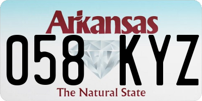 AR license plate 058KYZ
