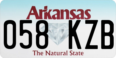AR license plate 058KZB