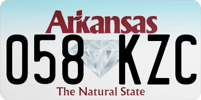 AR license plate 058KZC