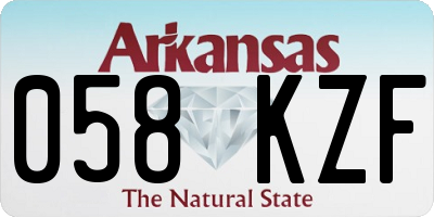 AR license plate 058KZF