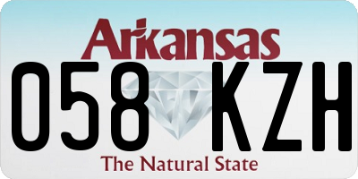 AR license plate 058KZH
