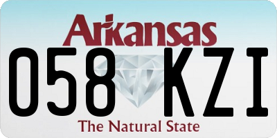 AR license plate 058KZI