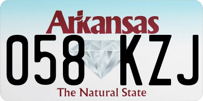 AR license plate 058KZJ