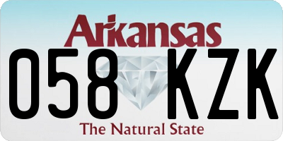 AR license plate 058KZK